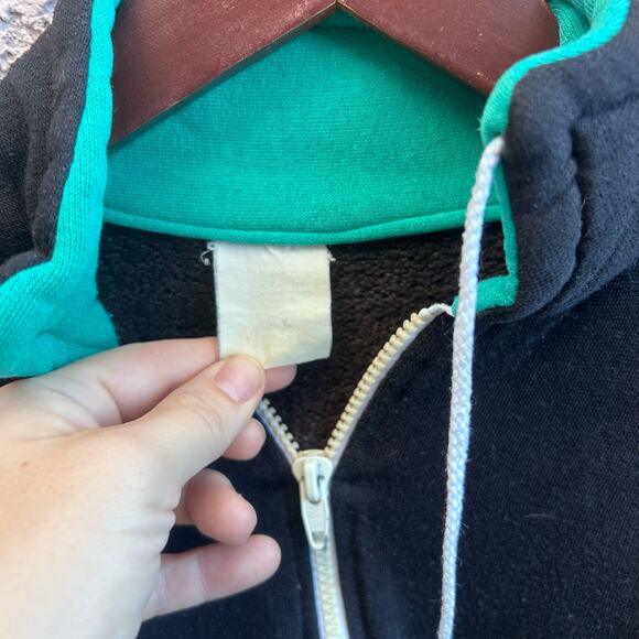 Vintage Lake Tahoe Half Zip Sweatshirt Teal Black Pullover Size XL - Picture 3 of 3